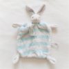 Doudou plat Lapin rayé bleu blanc créations tendres KALOO