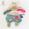 Doudou plat Mouton vert beige Les jolis pas beaux MOULIN ROTY