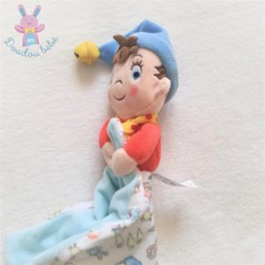 Doudou Oui-Oui rouge bleu mouchoir bleu blanc motifs NICOTOY