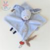 Doudou plat Lapin Alex & Bibou bleu marron canard NATTOU