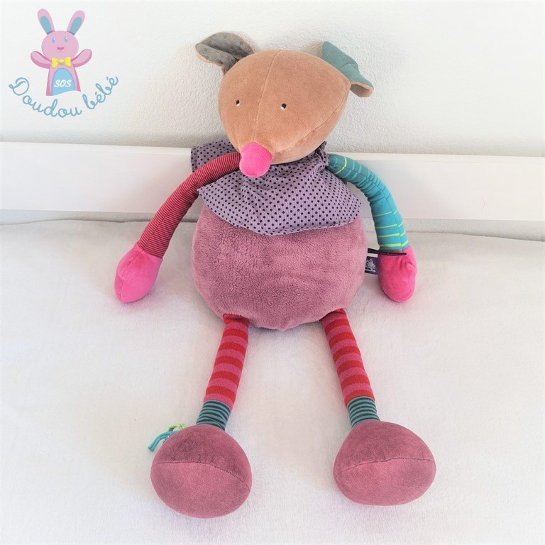 Doudou Peluche Souris activites Les jolis pas beaux MOULIN ROTY
