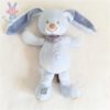 Doudou Lapin Alex et Bibou bleu marron foulard 35 cm NATTOU