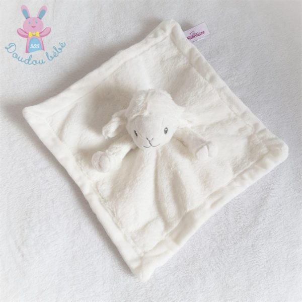 Doudou plat Mouton blanc tout doux POMMETTE