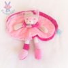 Doudou Chat les Masqués rose mauve framboise BABY NAT