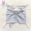 Doudou plat Lapin tissu rayé bleu PETIT BATEAU