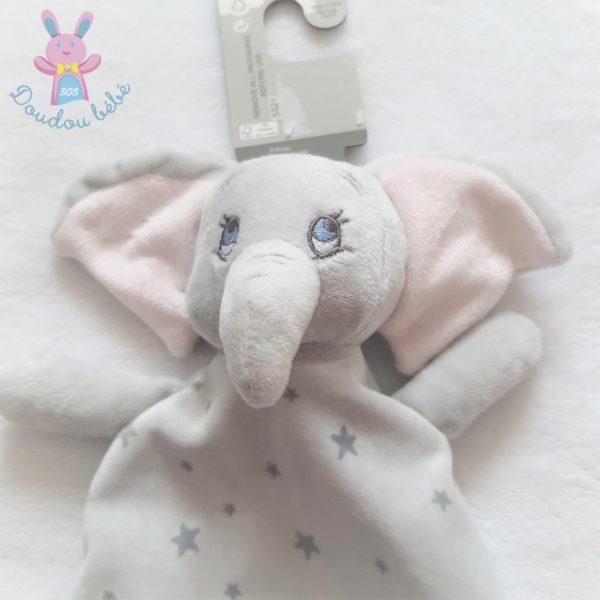 Doudou plat éléphant Dumbo gris rose étoiles DISNEY by PRIMARK