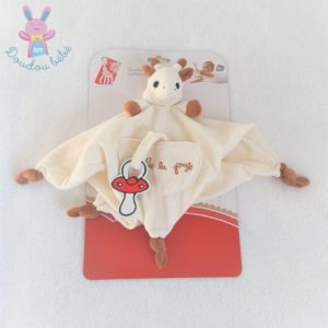 ZDT ACTION SOS DOUDOU GIRAFE HOCHET PLAT ECRU MARRON BEIGE - Boutique pour  retrouver Doudou !!!