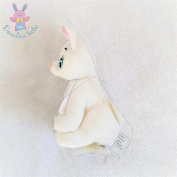 Doudou Chat Marie blanc rose bavoir à broder DMC DISNEY