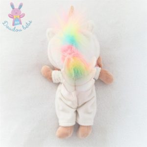 Doudou Lapin beige déguisé en Licorne blanc coloré H&M