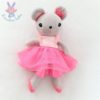 Doudou Souris gris robe couronne tulle satin rose H&M