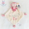 Doudou Pingouin cape "Ma maman et moi" blanc rose MOTS D'ENFANTS