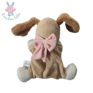 Doudou marionnette Chien Belle Lady beige blanc marron DISNEY