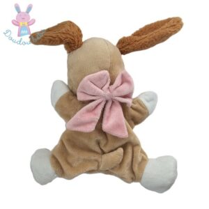 Doudou marionnette Chien Belle Lady beige blanc marron DISNEY