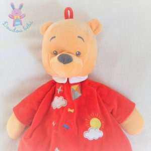 Doudou Winnie l’Ourson range pyjama rouge nuages soleil DISNEY BABY