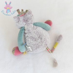 Doudou Chat musical Les Pachats gris vert MOULIN ROTY