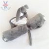 Doudou Lapin gris foncé anthracite et blanc couverture NATTOU