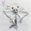 Doudou plat Panda Loulou Léa & Hippolyte blanc gris NATTOU