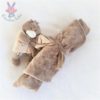 Doudou Emma la Taupe beige marron couverture radis NOUKIE'S