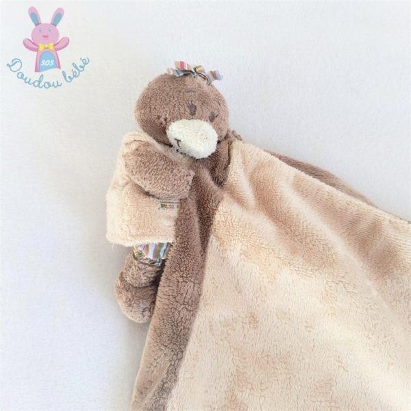 Doudou Emma la Taupe beige marron couverture radis NOUKIE'S