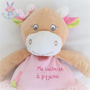 Baby Nat' - Doudou Lapin Plat - Lapin Poupi Rose - Imprimé Fleurs - Forme  Originale Facile à Attraper avec Nouettes & Grandes Oreilles - Idée Cadeau