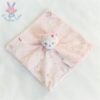 Doudou plat Hibou Chouette rose blanc fleurs SERGENT MAJOR