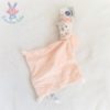 Doudou Biche Faon mouchoir beige rose pois dorés MOTS D'ENFANTS