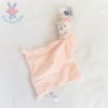 Doudou Biche Faon mouchoir beige rose pois dorés MOTS D'ENFANTS