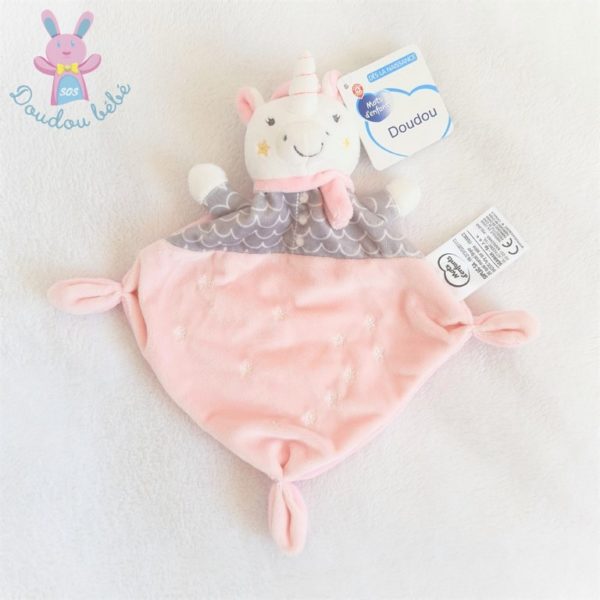 Doudou Licorne rose MOTS D'ENFANTS