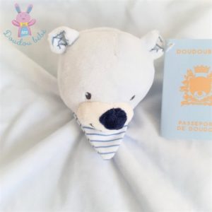 Doudou plat Ours bleu “Il était un petit navire” BOUT’CHOU MONOPRIX