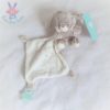 Lapin beige blanc mouchoir "mon doudou" TEX