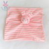 Doudou plat Lapin rose blanc et rayé ESPA INTERCOMMERCE