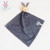 Doudou Lapin plat beige mouchoir bleu jean blue denim KALOO