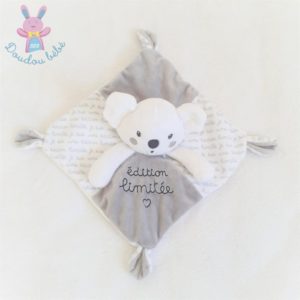 Doudou plat Koala gris blanc « édition limitée » MOTS D’ENFANTS