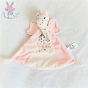 Doudou plat Licorne rose blanc étoiles “You are magical” SIMBA