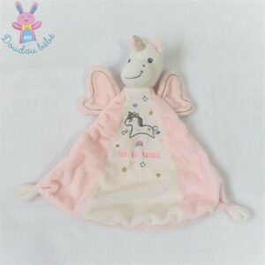 Doudou plat Licorne rose blanc étoiles « You are magical » SIMBA