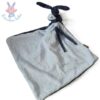 Doudou Lapin couverture bleu clair et bleu foncé NATTOU