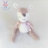 Doudou Biche beige crème blanc écharpe OBAIBI OKAIDI