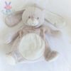 Doudou Lapin range pyjama beige chiné et blanc TEX BABY