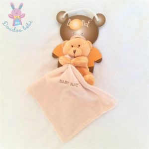 Doudou Ours marron mouchoir beige BABY NAT