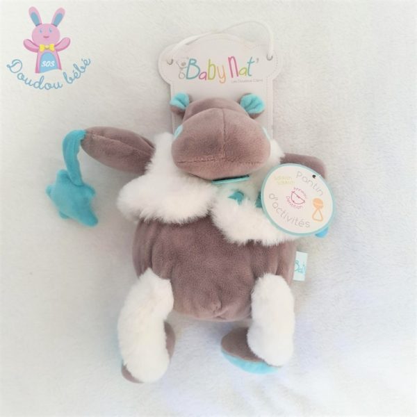 Doudou Hippo Bazile Hippopotame activités marron BABY NAT