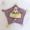 Doudou plat Lapin Lucien Les Zigotos vert violet pois SAUTHON