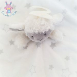 Doudou plat Mouton écru blanc gris étoiles PRIMARK