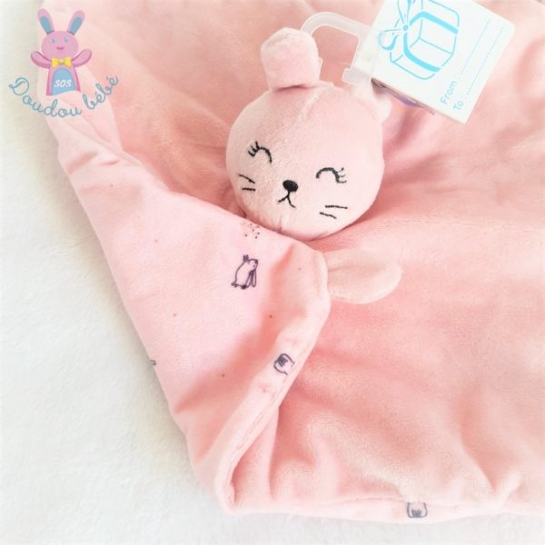 Doudou plat Lapin rose SIMBA