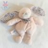 Mon petit doudou Lapin rose pâle fleurs BOUT'CHOU MONOPRIX