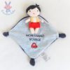 Doudou Garçon cape "mon grand voyage" rayé bleu MOTS D'ENFANTS