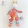 Doudou Ane Biscotte et Pompon jouet activités bleu rouge MOULIN ROTY