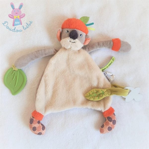 Doudou plat Koala beige crème feuille Dans la jungle MOULIN ROTY