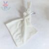 Doudou Lapin blanc gris mouchoir tout doux JACADI