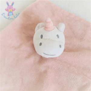 Doudou ours blanc rayé rose DC202