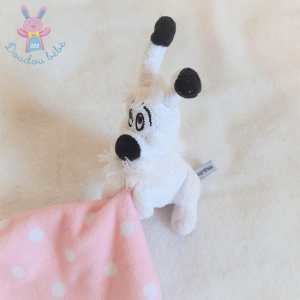 PARC ASTERIX SOS DOUDOU CHIEN IDEFIX BLANC COUVERTURE ROSE ROND - Boutique  pour retrouver Doudou !!!